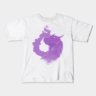 Dragon and Flame-Purple Version Kids T-Shirt